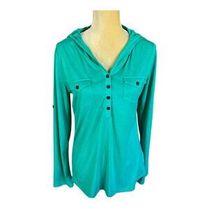 Marmot Laura Long Sleeve Shirt Top with Hoodie EUC Size Medium